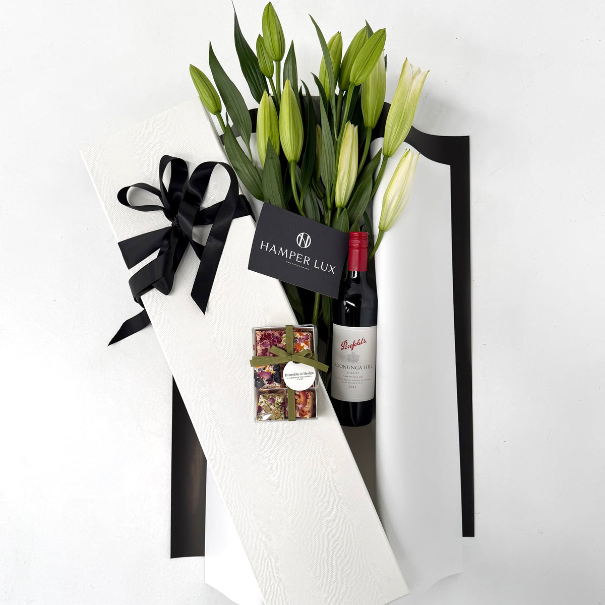 Oriental Lilies & Penfolds Red Wine Gift Set