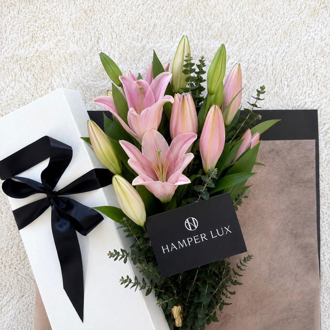 Pink Oriental Lily Hamper