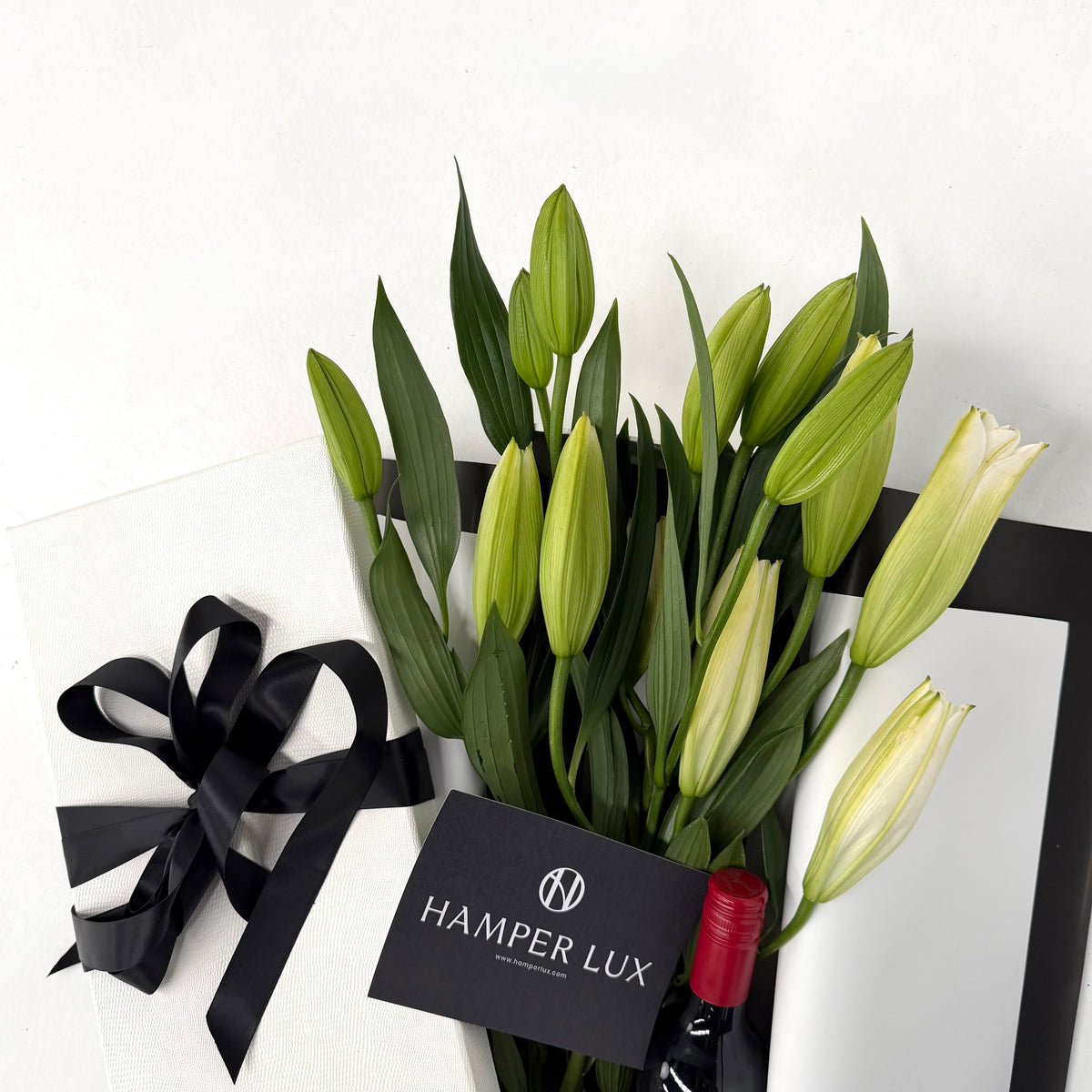 Oriental Lilies & Penfolds Red Wine Gift Set