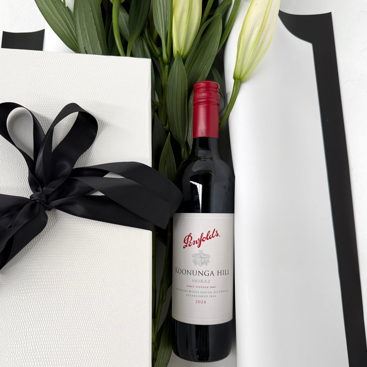 Oriental Lilies & Penfolds Red Wine Gift Set