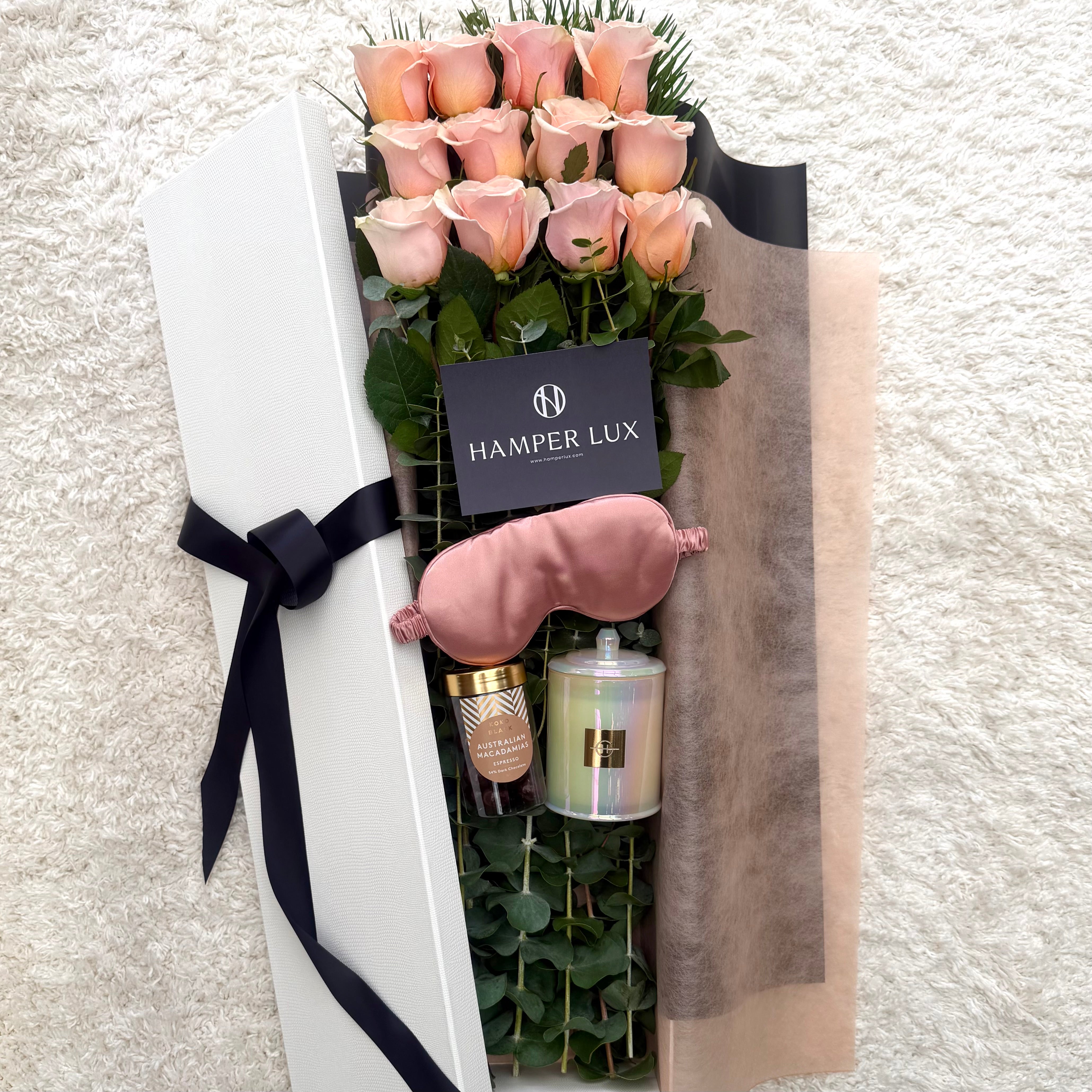 Apricot Roses Pamper Hamper