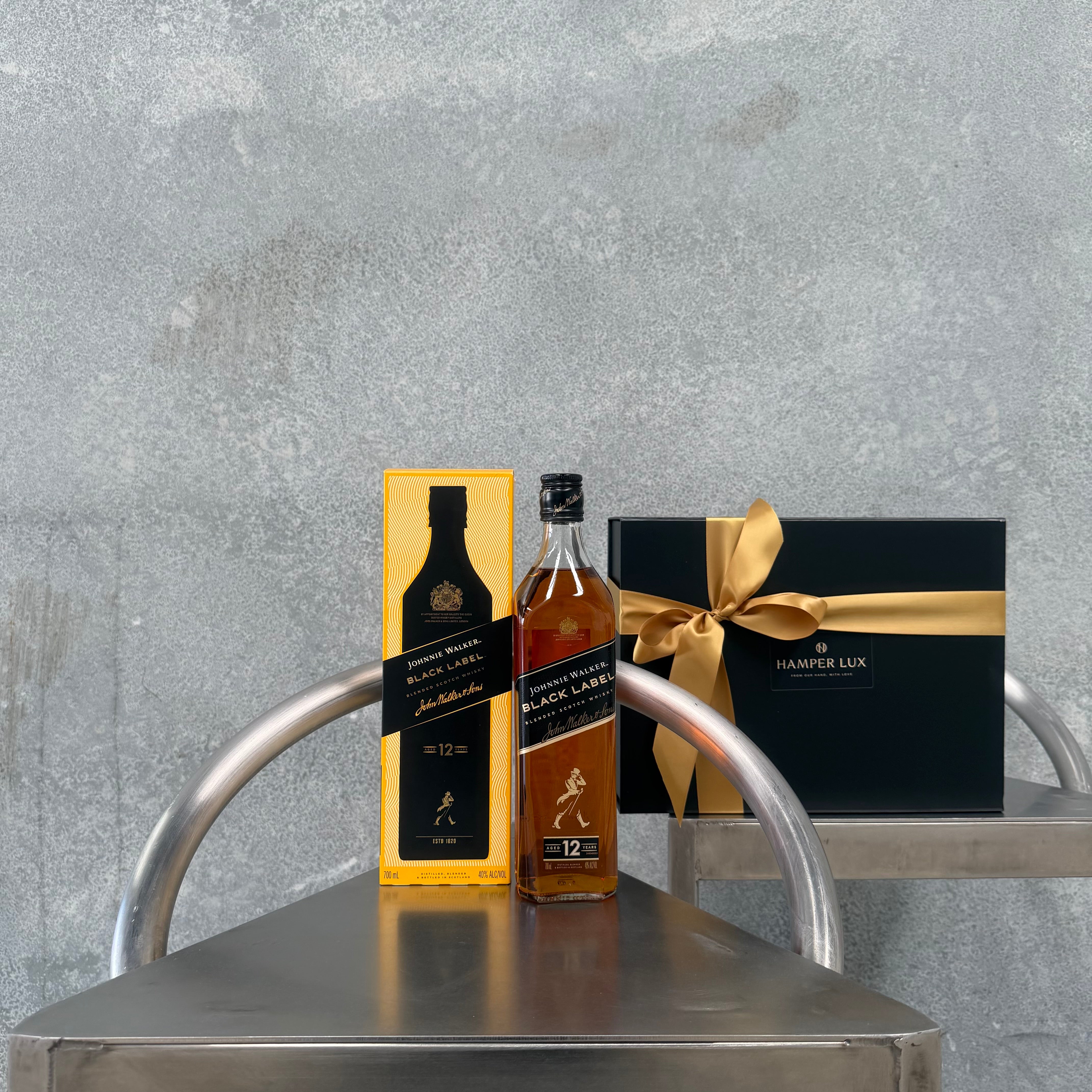 Johnnie Walker Black Label Whisky Gift Box with Candle