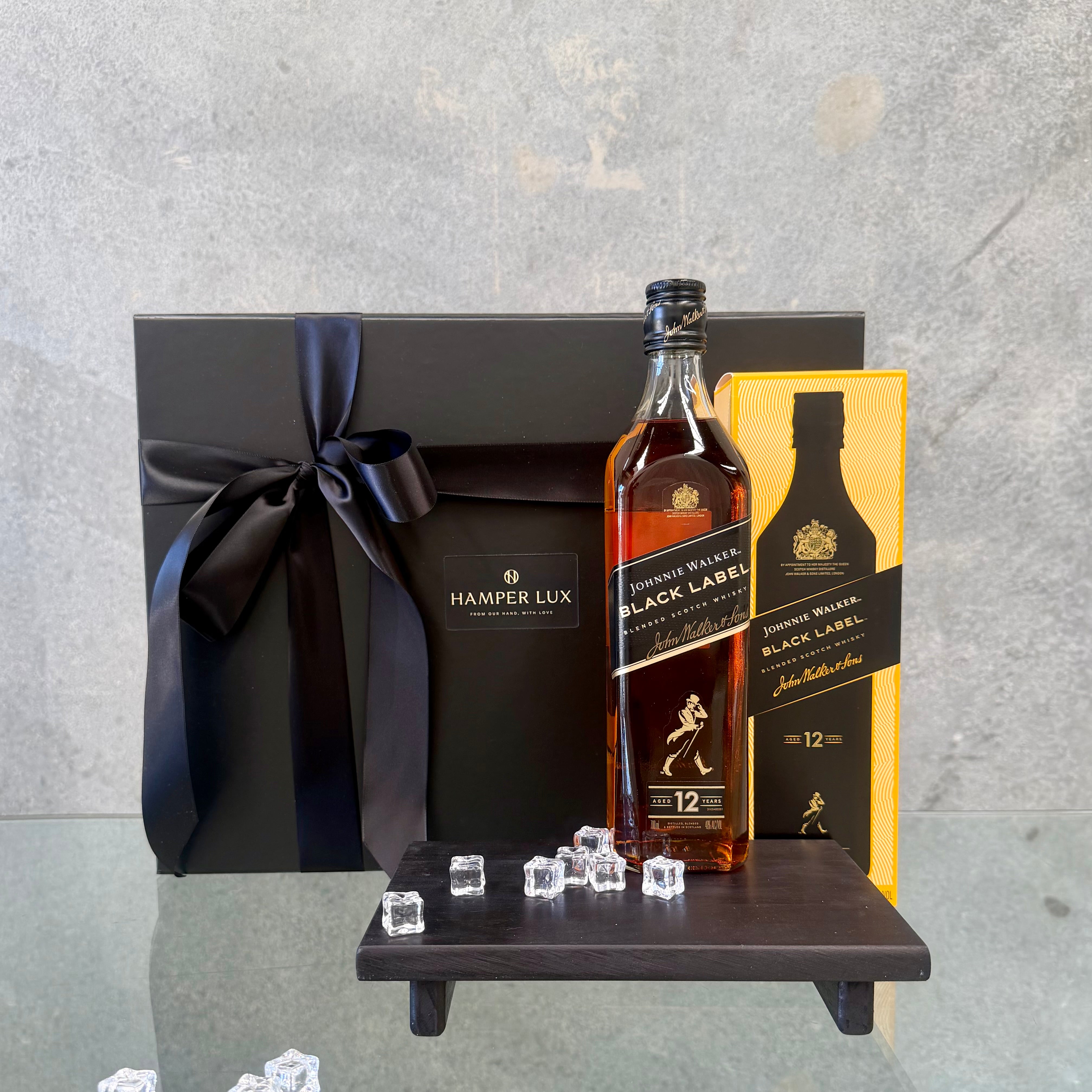 Johnnie Walker Black Label Whisky Gift Set with Glasses