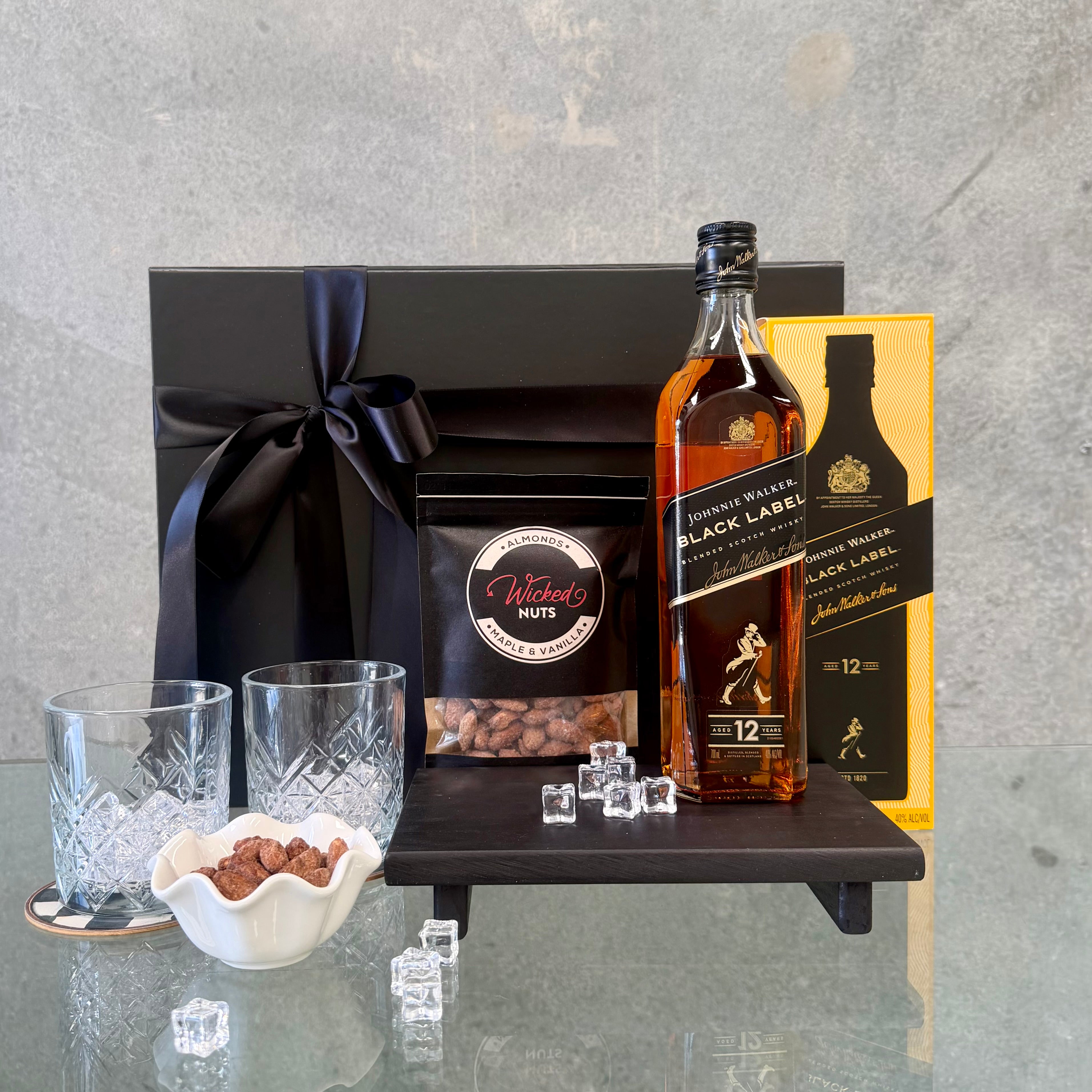 Johnnie Walker Black Label Whisky Gift Set with Glasses