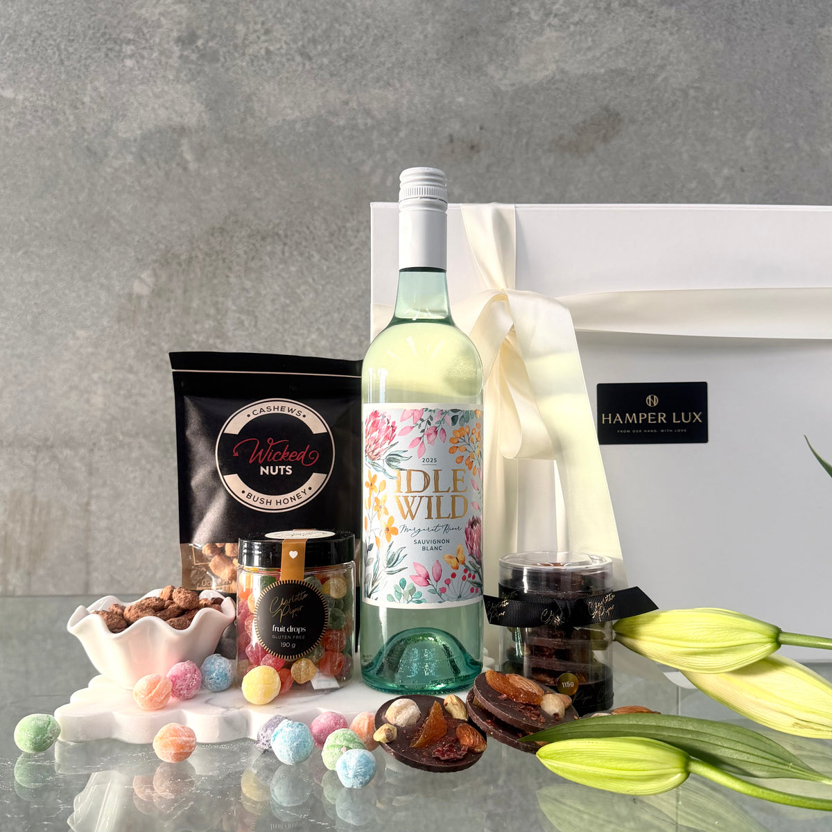 Margaret River White Wine & Sweet Treats Hamper