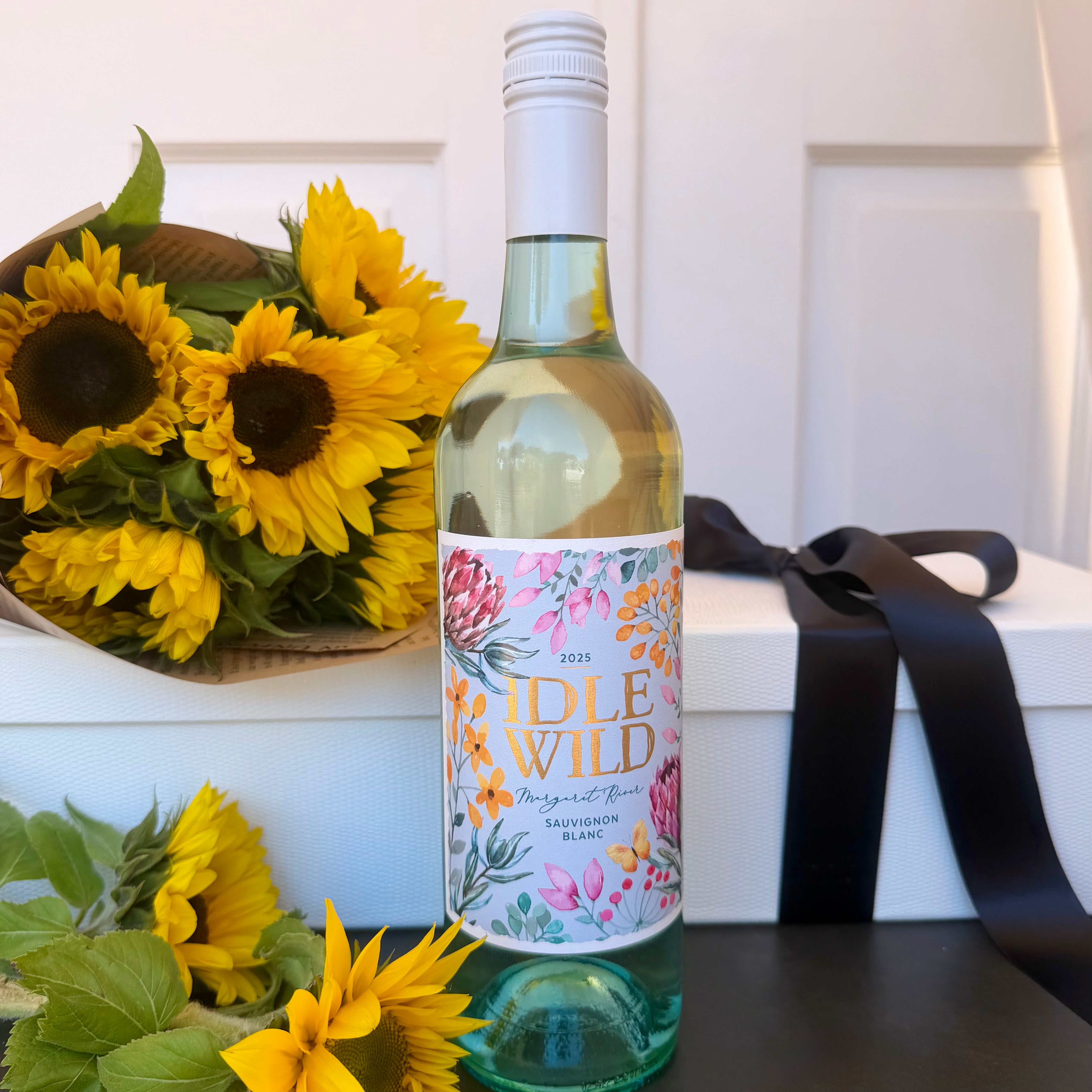 Sunflowers & Margaret River White Wine Gift Box